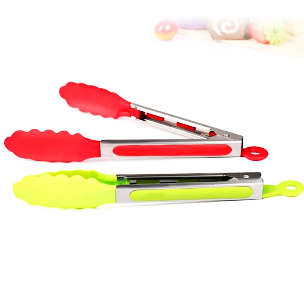5Pcs Stainless Steel Food Grade 8 Inch Kitchen Utensil Cooking Clip Heat-resistant Clamp Accessories Salad Serving BBQ Tool | Дом и сад