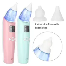 Электрический носовой аспиратор портативный детский очиститель слизи с мягким светодиодный и плавным музыкальным устройством