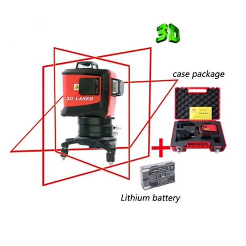 

3D MW-93T-1 12 Lines Laser Level Red Laser Beam Line Self-Leveling 360 Horizontal And Vertical Cross Super Powerful