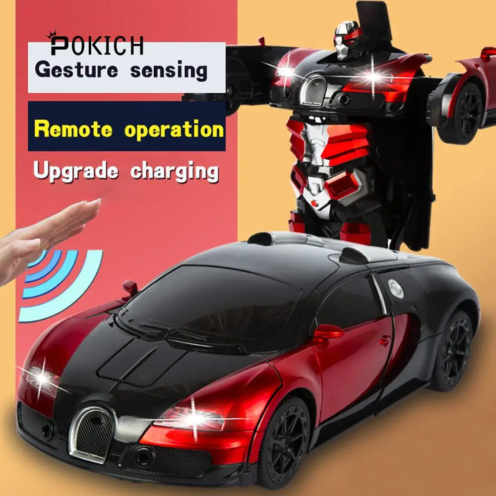 Pokich 2 4G Индукционная деформация RC автомобиль трансформации роботы жесты
