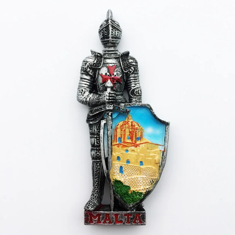 

Lychee Life Maltese Ironclad Warrior Fridge Magnets Famous Landscape Refrigerator Stickers Home Kitchen Decoration