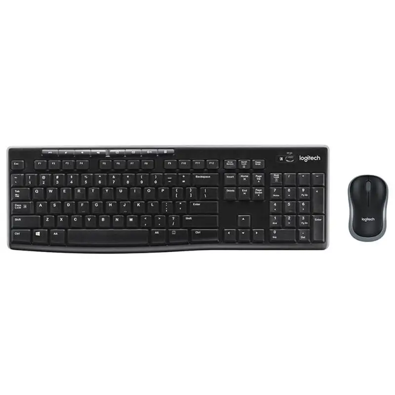 Logitech MK270 2,4G Беспроводной оптический Мышь полноразмерная клавиатура комбинированный 1000 Точек на дюйм беспроводная мышь для домашний рабочий стол портативных ПК