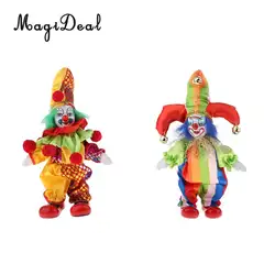2 шт. 6 дюймов Смешной клоун фарфоровая кукла в красочный костюм декорация для рождественского подарка