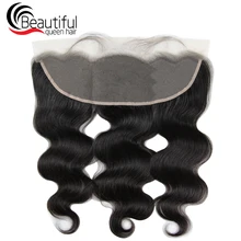 Красивые queen 10A перуанские человеческие волосы 13x4 прозрачный кружевной фронтальной объемная волна предварительно выщипанные волосы девственные волосы 130 Плотность