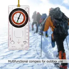 Портативный сопоставление линейка Открытый выживания Кемпинг пеший Туризм Компас DC45-5C