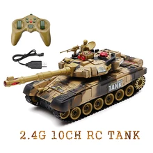 Rc Танк BB638 пластик 2,4 г 10CH 15 км/ч боевой танк на радиоуправлении и Свет Звук Emmagee дистанционное управление Танк игрушки с дистанционным управлением для мальчиков Подарки