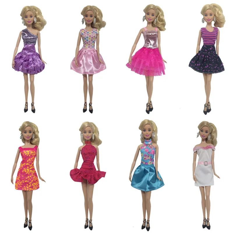 

Elegant Handmade Multiple Styles Casual Fashion Party Dresses For Doll Girl Dress Clothes Clothing Doll Accessories Children Toy