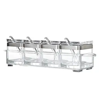 

Durable Acrylic Seasoning Box Corrosion resistance Solid seasoning Spice Jar Set Condiment Cruet Bottle Kitchen Supplies