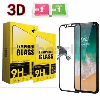 

Carbon Fiber 3D Curved Soft Edge Tempered Glass Screen Protector Full Cover for iPhone XS Max XR X 8 7 6 Plus