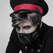 Панк Rave Мужская Готическая искусственная кожа маска для лица WS-270KZM