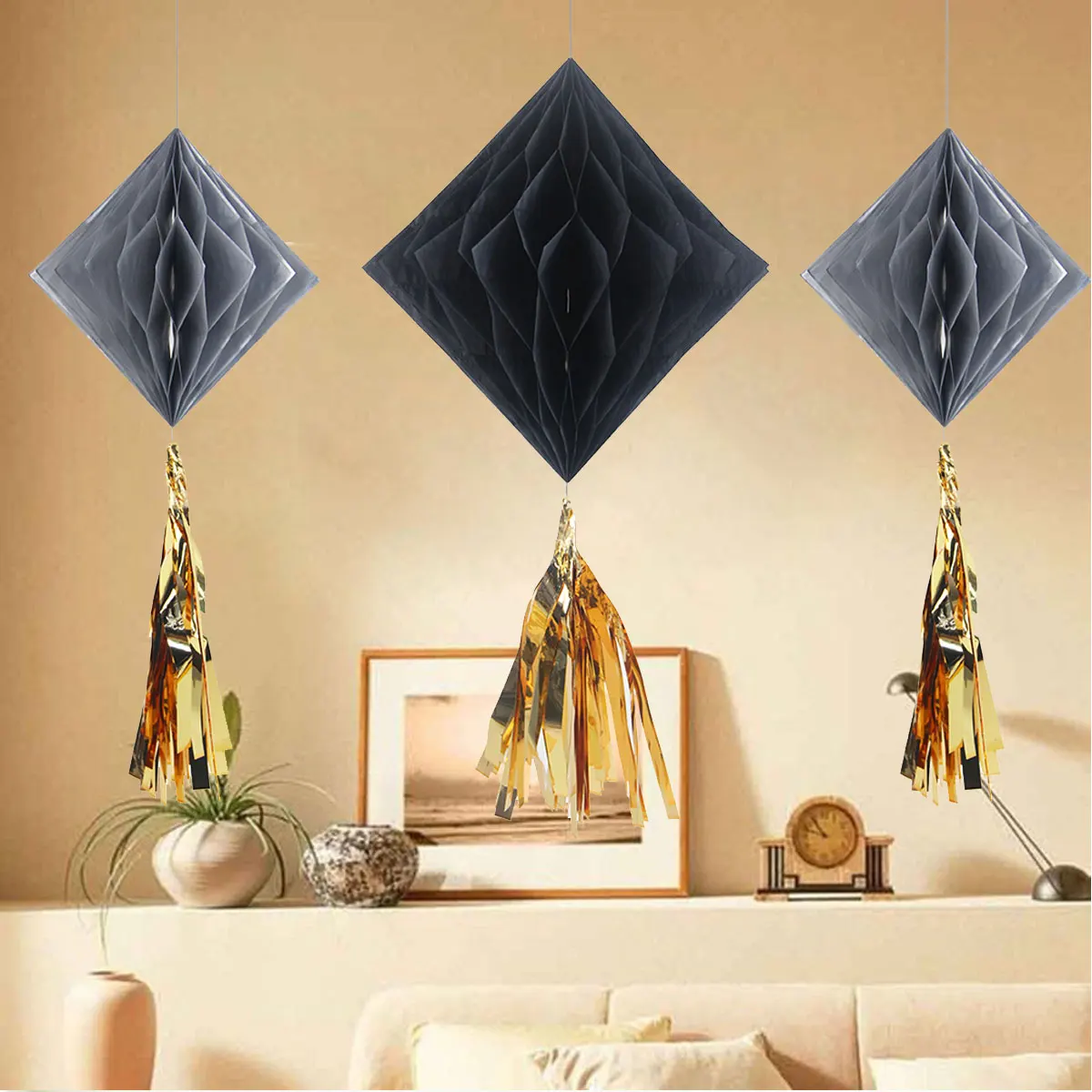 3Pcs/Set Eid Ramadan Celebration Hanging Paper Honeycomb Party Ramadan