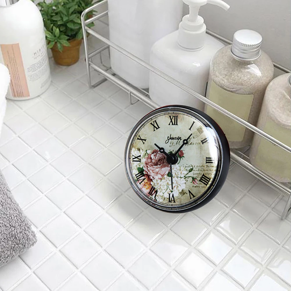 Ретро Европейская круглая присоска настенные часы Horloge Гостиная Ванная комната