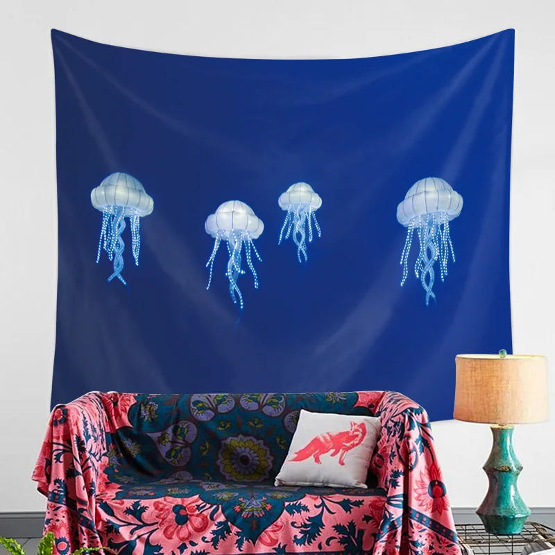 Dream Jellyfish гобелен настенный подвесной платок богемное украшение полиэфирное