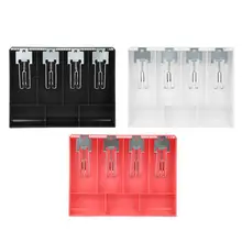 Кассовый ящик, вставка, запасной отсек, касса, четыре ящика, запчасти для инструментов, пластик с металлом, зажим, ящик для хранения, профессиональная