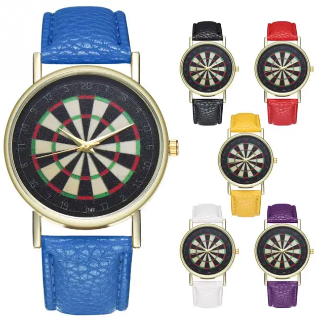 Zhoulianfa Vintage Darts Dial Alloy Quartz Couple Watch PU Strap Wristwatches Zhoulianfa Vintage Darts Dial Alloy Quartz Couple Watch PU Strap Wristwatches