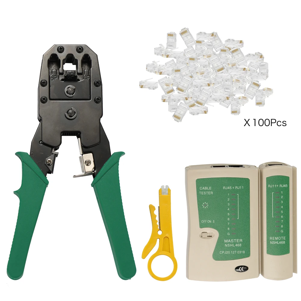 

Cable Crimper Hand Tool Meterk Ethernet Network Hardware Tool Multitool Cable Crimper Pliers Tools Kit Wire Cutters Repair Tool