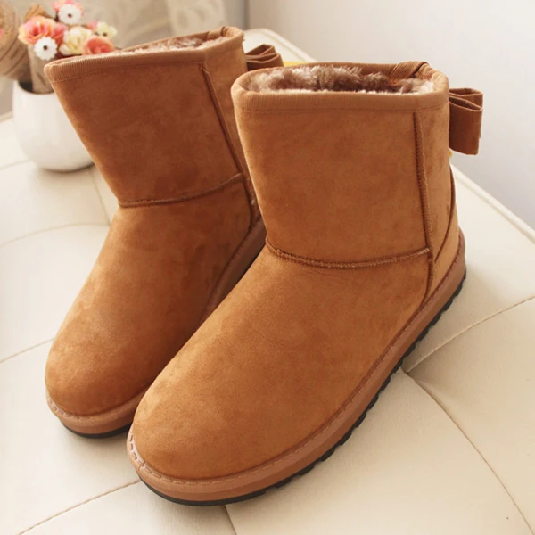 

Women girl shoes Fashion Ladies Bowknot Decoration Flat Heels Autumn Winter keep Warm Snow Wild comfortable Boots 2018 newest