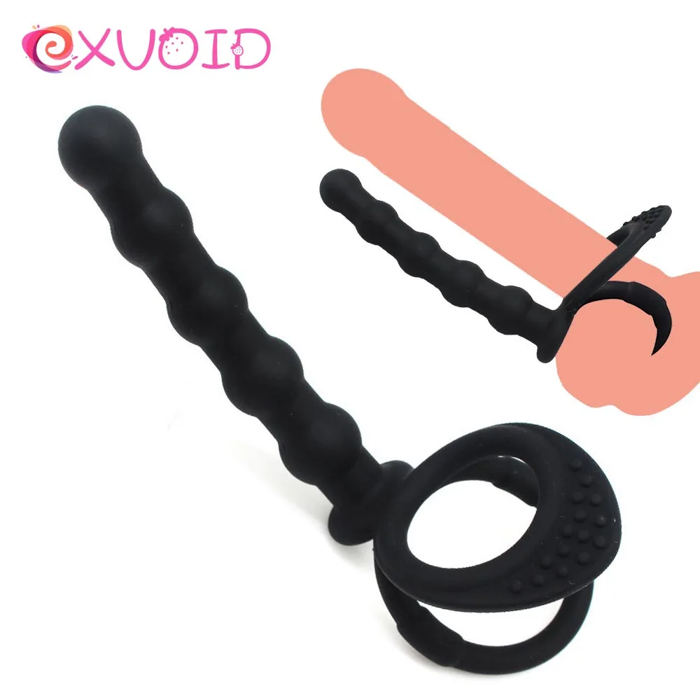 EXVOID Wearable Anal Plug Prostate Massage Adult Products Silicone Sex Toys for Men Beads Butt G-spot Stimulate | Красота и здоровье