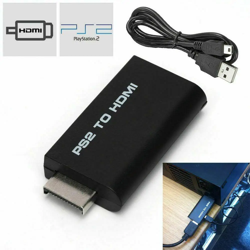 Адаптер преобразователь Аудио и видео с выходами для Sony playstation PS2 в HDMI Поддержка