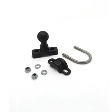 Motorcycle Handle Bar Rail Mount 37mm Width U-Bolt Mounting Base With 1 Inch Ball For Gopro GPS Work For Mounts KD02