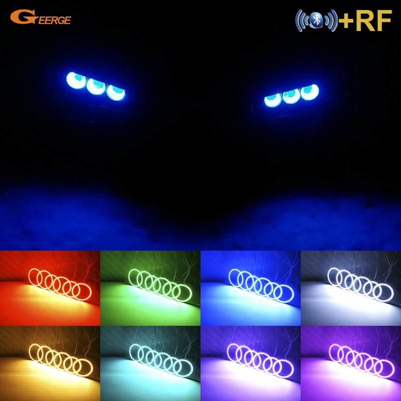 

For Alfa Romeo 159 2005-2011 Excellent RF Bluetooth Controller Multi-Color Ultra bright RGB LED Angel Eyes Halo Ring kit