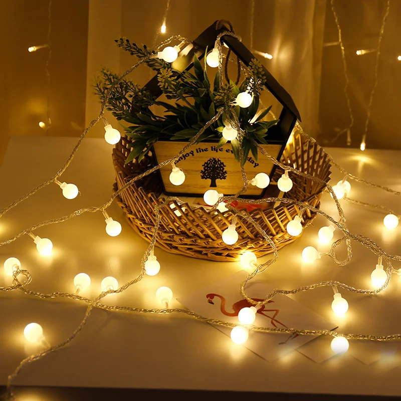 

1.5m/3m/5m/6m 50 LedWaterproof Fairy Garland LED Ball String Light Home Wedding Christmas Tree Decoration