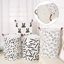 Складная парусиновая корзина для белья на шнурке, грязная одежда, детские игрушки, контейнер, большое ведро, органайзер в форме бочонка, корзина для хранения