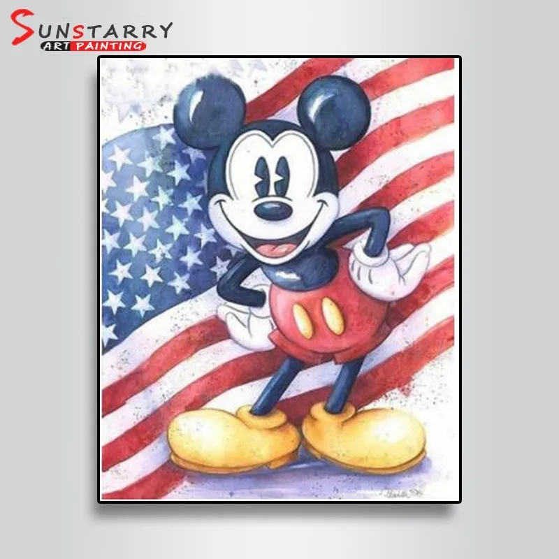 

Sunstarry DIY 5D Diamond Painting Cross Stitch Mickey Mouse Mosaic Kit Diamonds Embroidery Round Drill Handcraft Home Decor Gift