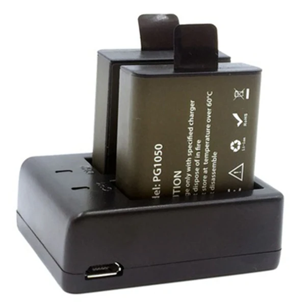 1 шт двойной Зарядное устройство + 2 900 Mah резервный перезаряжаемый литий ионный
