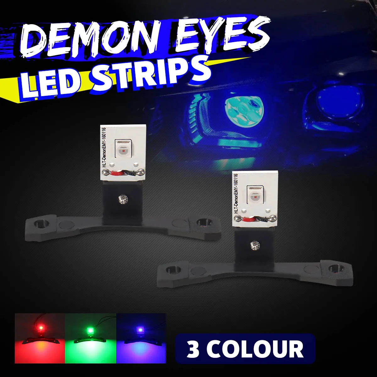 A Pair Universal LED Devil Eye Module Devil Demon Eyes Module LED Strips For Headlight Projector