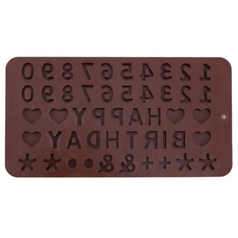 Антипригарные силиконовые формы для шоколада из числа буквы формы для льда DIY Пирог печенье декоративные инструменты для выпечки торта Формы для выпечки