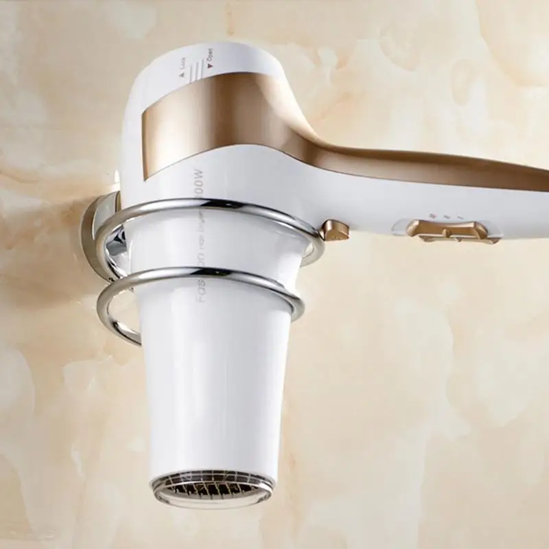 

Stainless Steel Bathroom Hair Dryer Holder Wall Mounted Rack Save Space Toilet Shelf Storage Hair Dryer Rack Bathroom Organizer