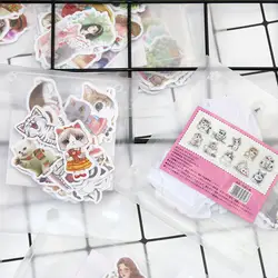 Kawaii винтажные канцелярские принадлежности наклейки милый пейзаж StickersPaper клей наклейки для детей DIY дневник в стиле Скрапбукинг фото Ablums