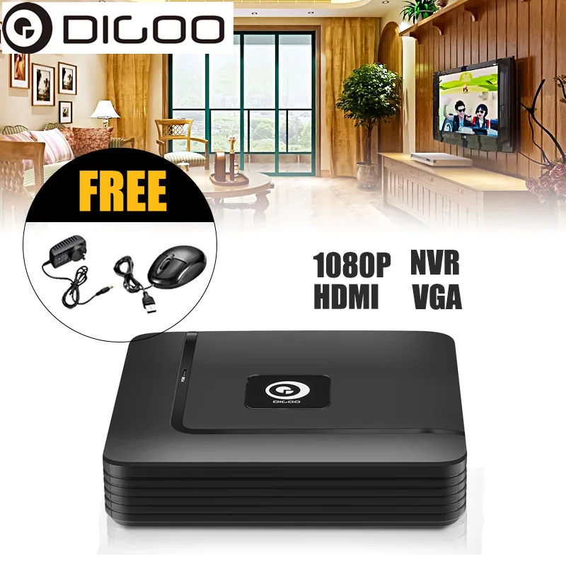 preço DIGOO DG XME XME SurveillanceVideo P2P 8CH 1080 p HDMI Standalone ONVIF 2.5 NVR Recorder Para Câmera IP Sistema de Segurança NVR