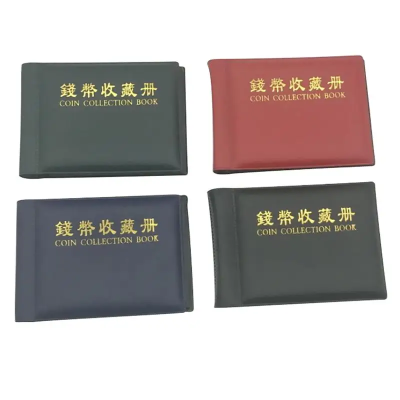 

60 Pockets World COIN STOCK Mini Coin Book Copper Coins Positioning Collection Album PVC Loose-leaf Cabinet Type Collection Book