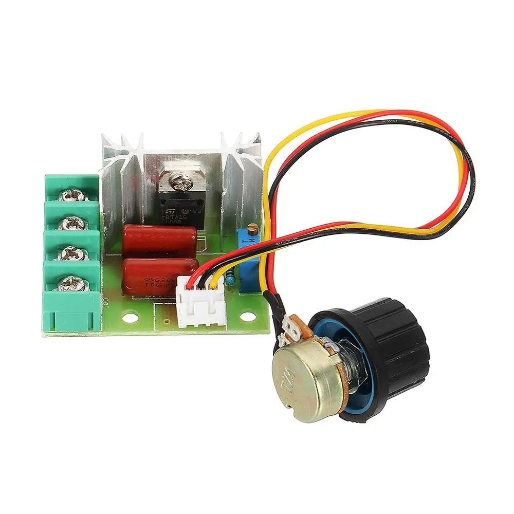 

CLAITE 2000W Thyristor Governor Motor 220V Regulating Dimming Thermostat Module