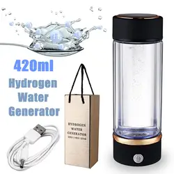 420 ML кислородный ионизатор воды генератор ванночка для щелочи Перезаряжаемые Портативный для H2 высокий чистый вода с электролитами бутылки