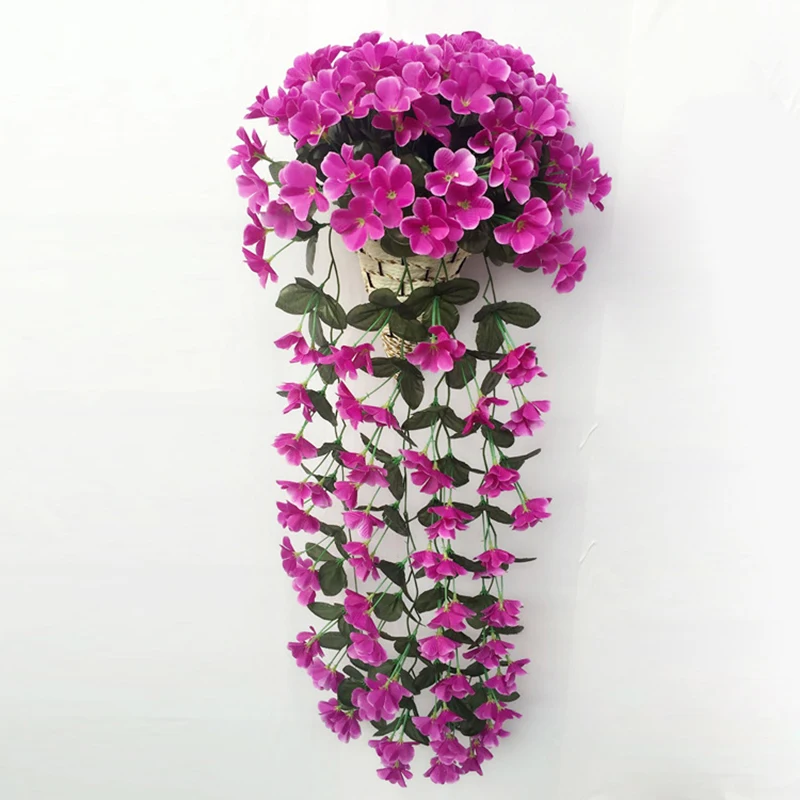 Artificial Violet Flowers Hanging Garland Balcony Plants Home Decor Color Random Artificial Violet Flowers Hanging Garland Balcony Plants Home Decor Color Random
