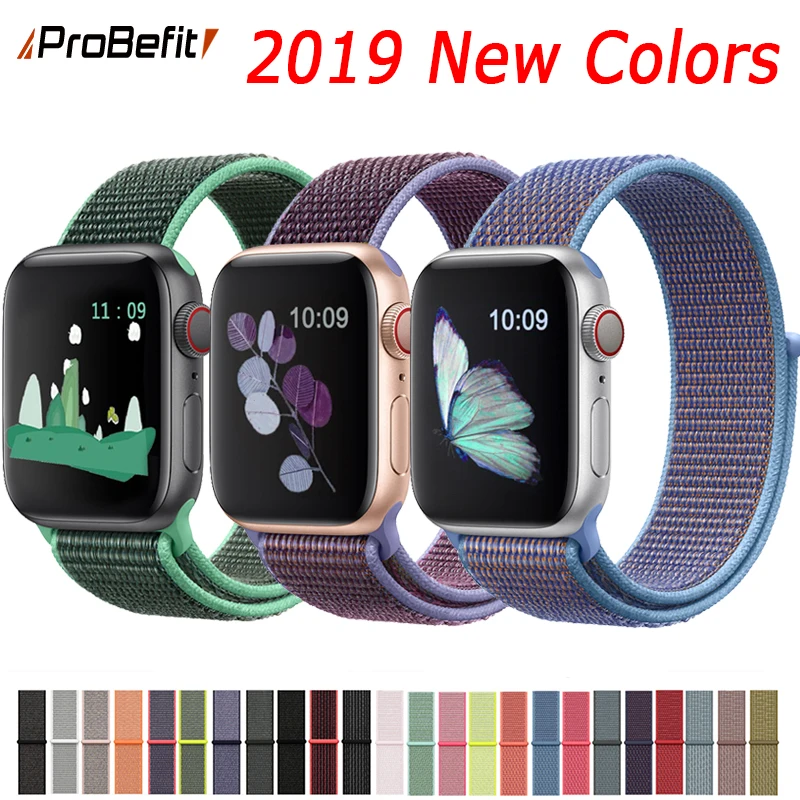 

For Apple Watch Band 3/2/1 38MM 42MM Nylon Soft Breathable Nylon for iWatch Replacement Band Sport Loop series4/5 40mm 44mm