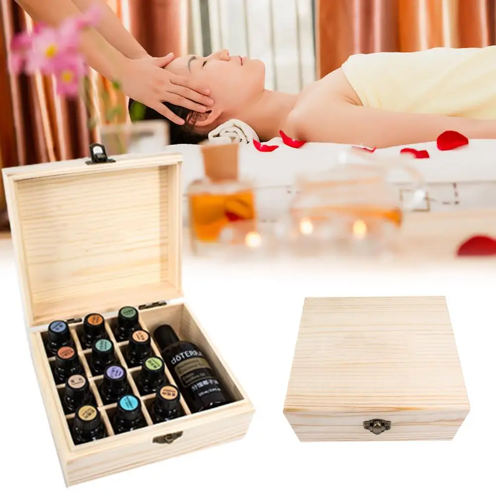 

13-slot Essential Oil Box Wooden Storage Box Ball Bottle Essential Oil Organizer Aromatherapy Organizer Gift Wrapping Decoration