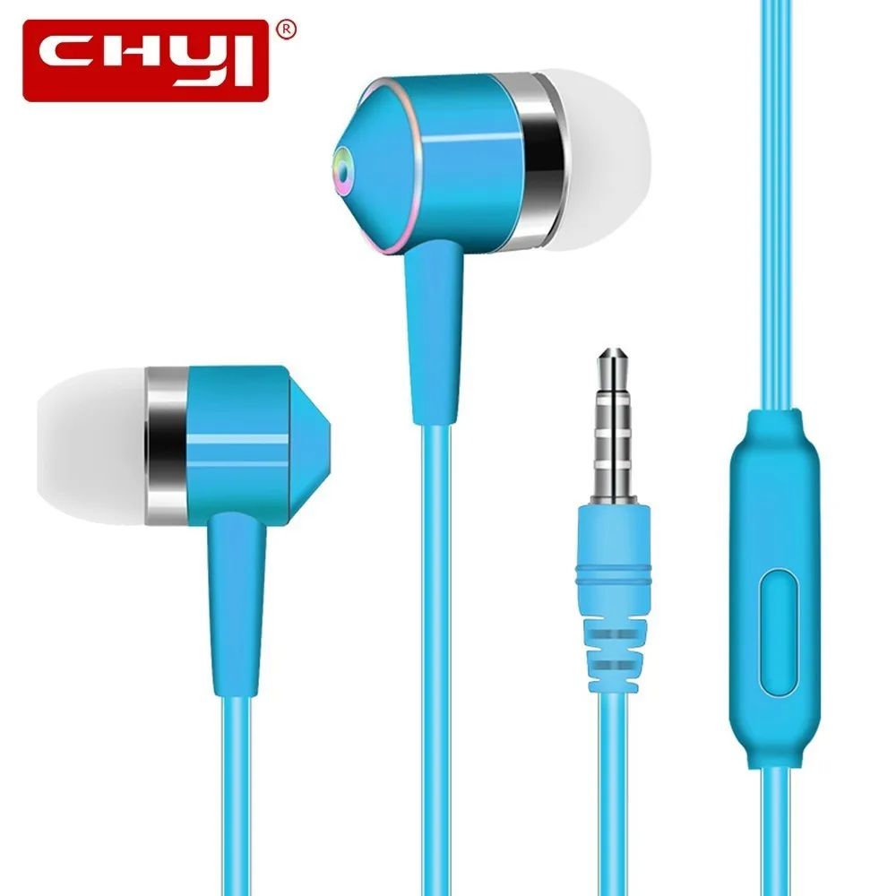 

CHYI Handsfree In Ear Gaming Headset Earphones With Microphone Line Control Sport Earphone Free Shipping Earbuds For Girl Friend