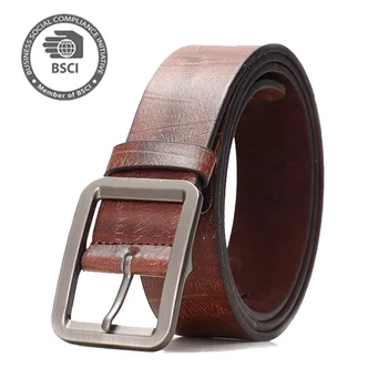

New Fashion Mens PU Belt Two Layer Cowhide Button Belt Male Belt Factory Customized The First Quality Goods Waistband For Jeans