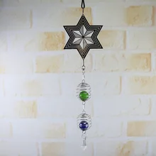 3D Metal Hanging Wind Spinner Wind Chime With Helix/Spiral Tail Ball Center New 3D Metal Hanging Wind Spinner Wind Chime With Helix/Spiral Tail Ball Center New