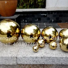 Золотой шар диаметром 180 мм, 18 см, нержавеющая сталь, титановое покрытие, золотой полый шар, бесшовный мяч, украшение для дома, двора, интерьера, шар