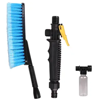 

Car Brush Cleaner Cleaning Supplies with Long Handle Foam Dispenser for Car Bike RV Boats or Home Use (Blue)