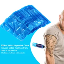 200 шт татуировки Одноразовые сиденья татуировки скрепка для станка шнур рукав для упаковки для татуировки Пластик синий