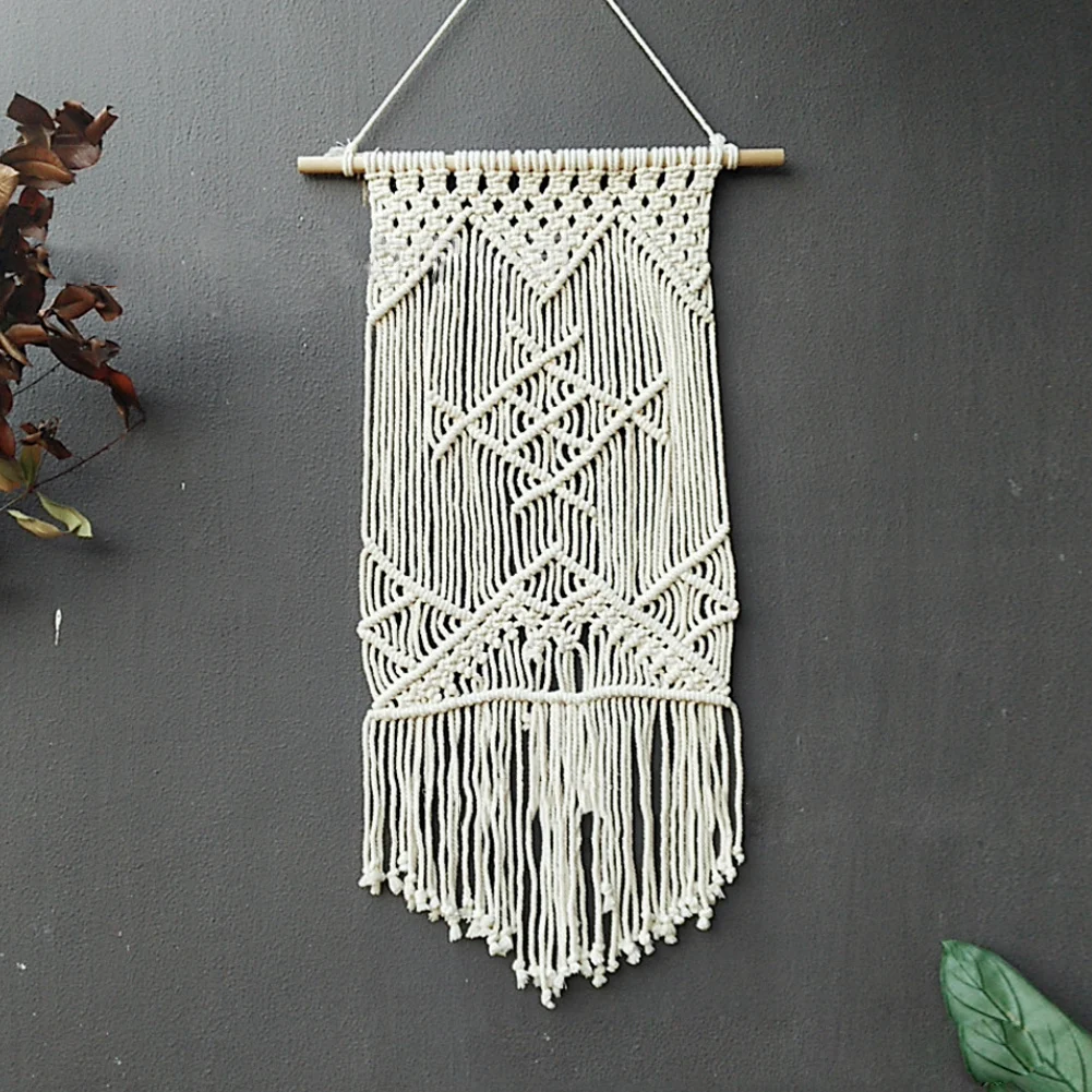 

100% Hand Made Tapestry Macrame Wall Hanging Art Decoration Boho Chic Bohemian Home Deco 50cm/19"W 90cm/35"L