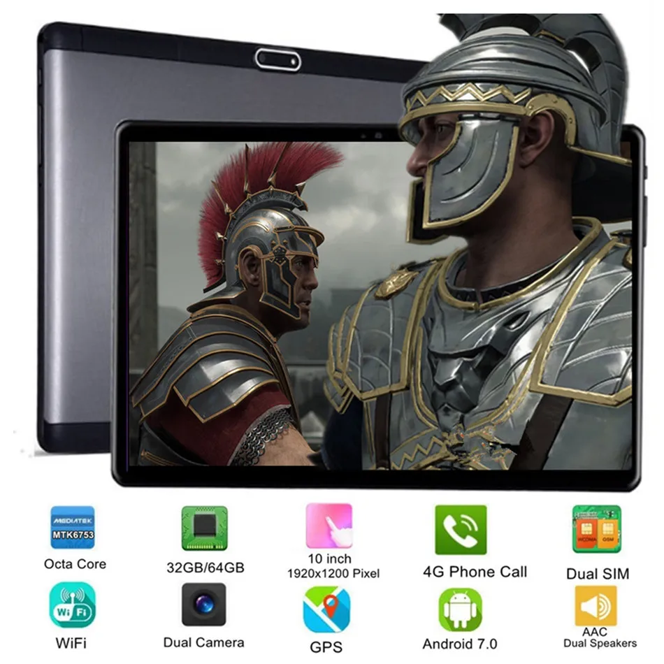New Google Play Android 7 0 OS 10 inch tablet Octa Core 32 64GB 1920 1200