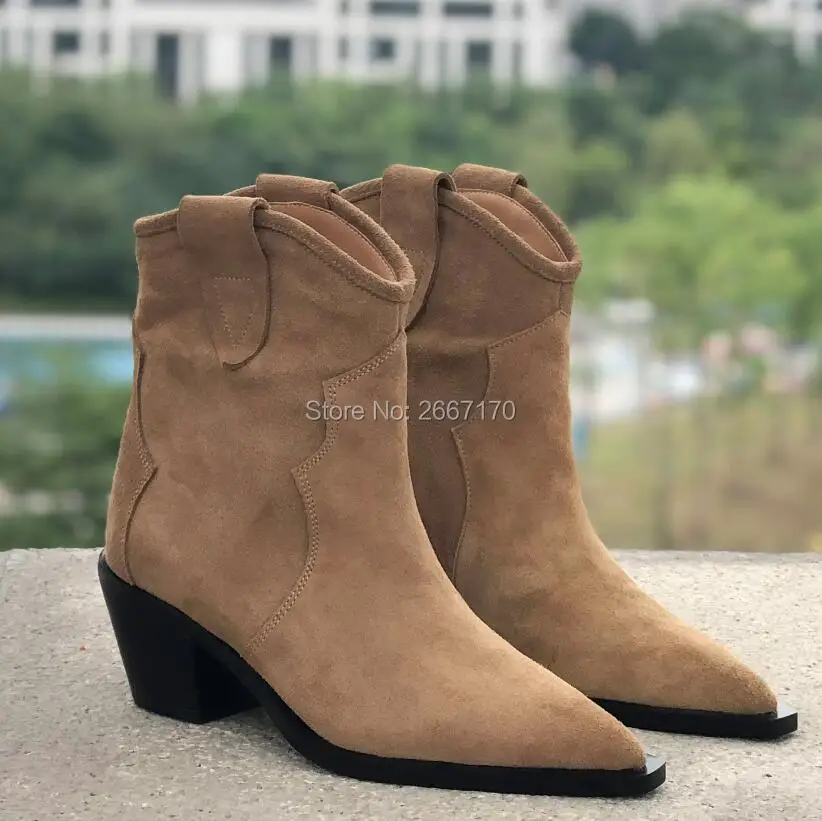 cowboy style ankle boots