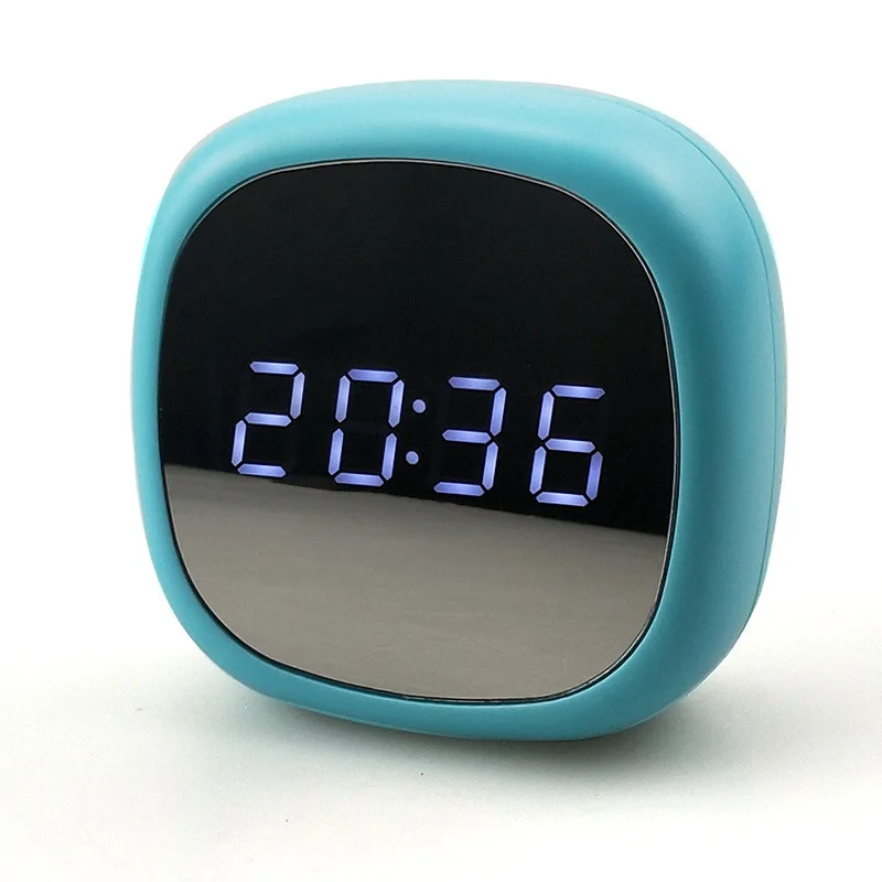 

Mirror Alarm Clocks Digital Snooze Table Clock Wake Up Light Electronic Large Time Temperature Display Home Decoration Clock
